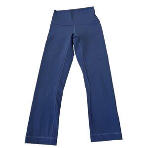 Lululemon Womens Mid-Rise Crop 21” Leggings Size 0 Blue